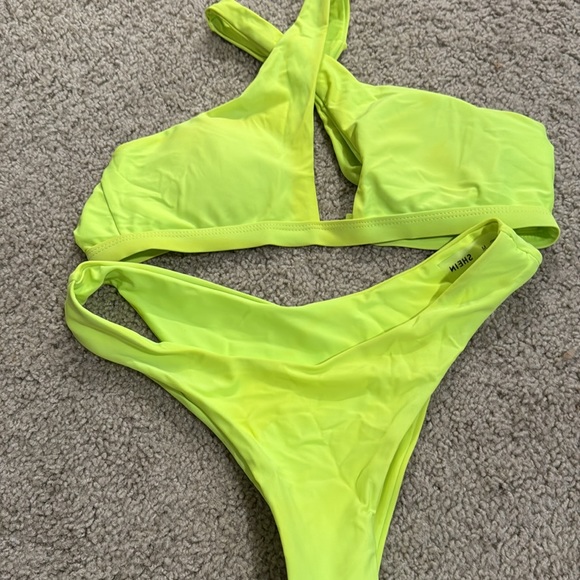 Neon Cross Top Two Piece Bikini - Picture 4 of 5